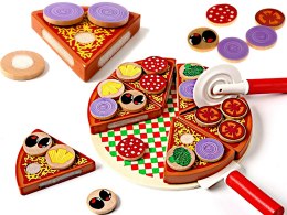 Pizza drewniany zestaw do zabawy z akcesoriami 20cm